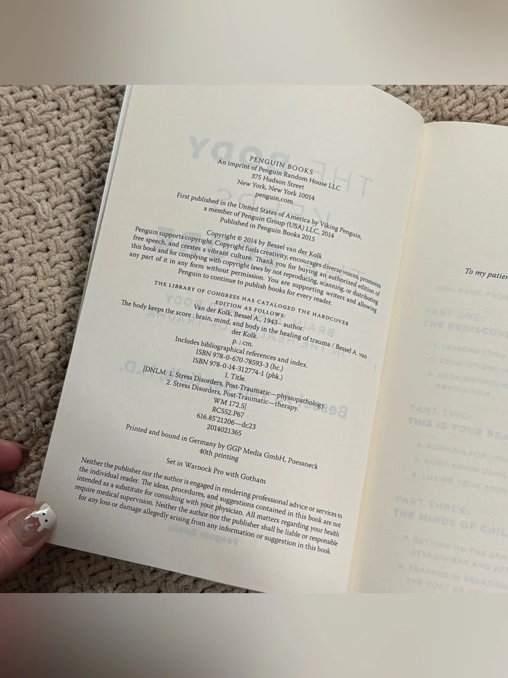 Body Keeps the Score : Brain, Mind, and Body in the Healing of Trauma by Bessel